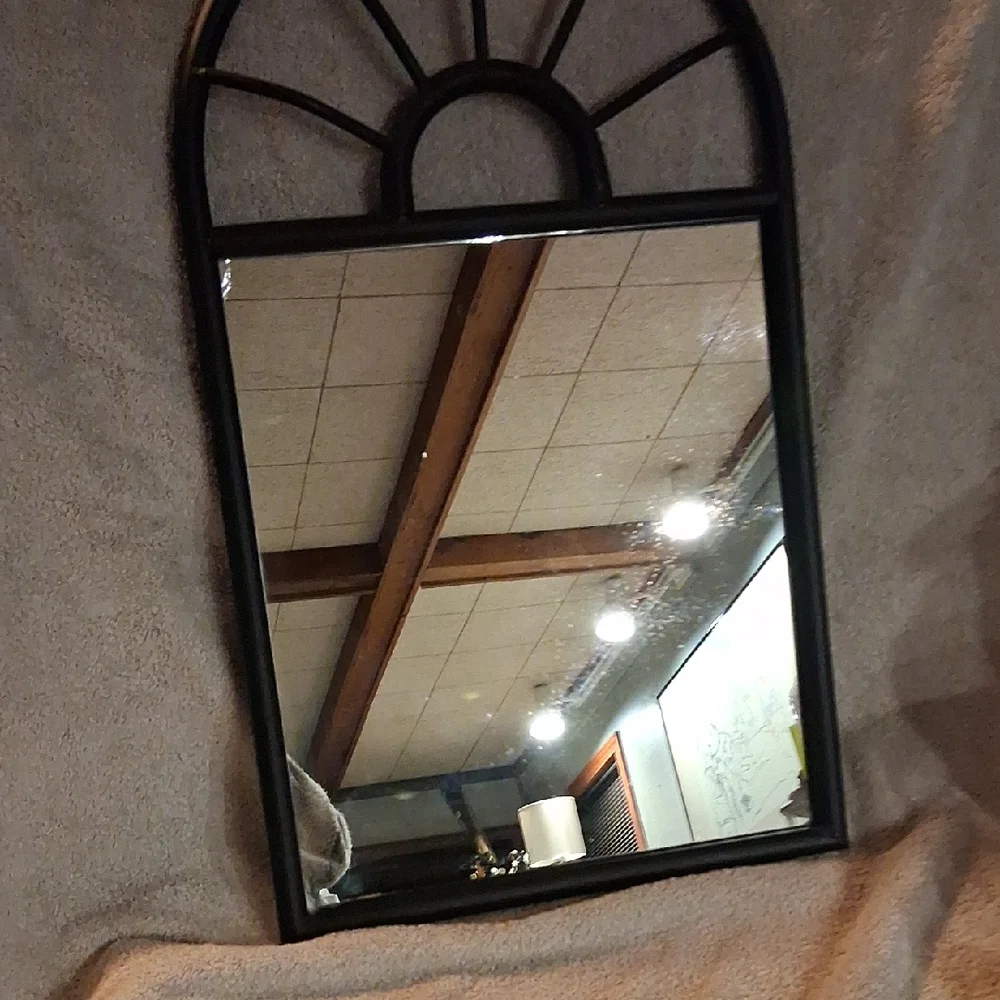 Black Arched Wall Mirror